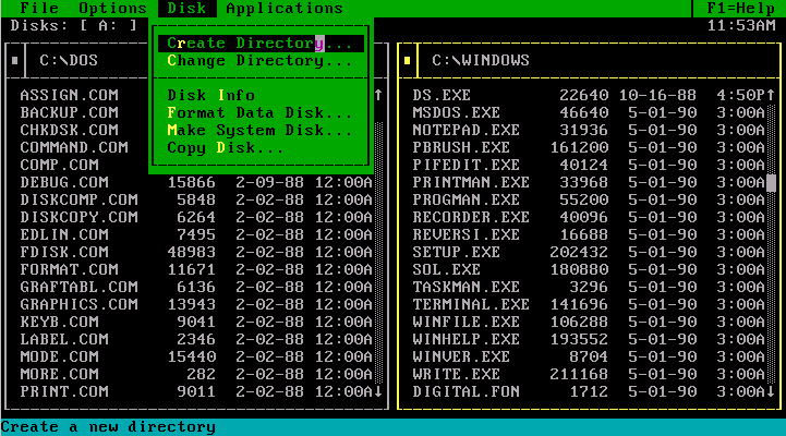 MS-DOS Manager 1.00 - Files